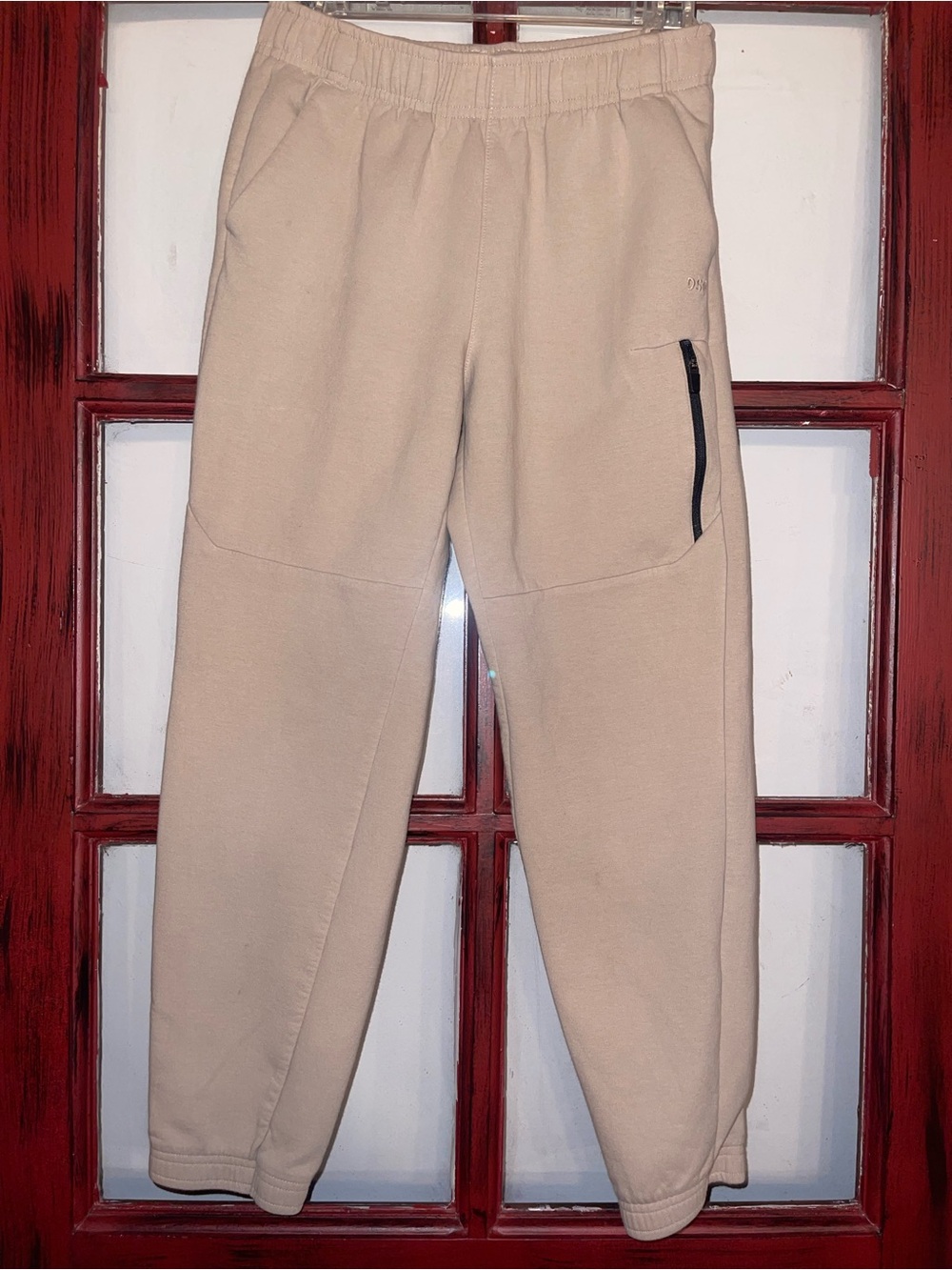DSG Beige/Tan Kids Jogger Sweatpants with Zip Pocket